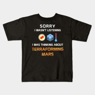 Focused Terraforming Mars Player Kids T-Shirt